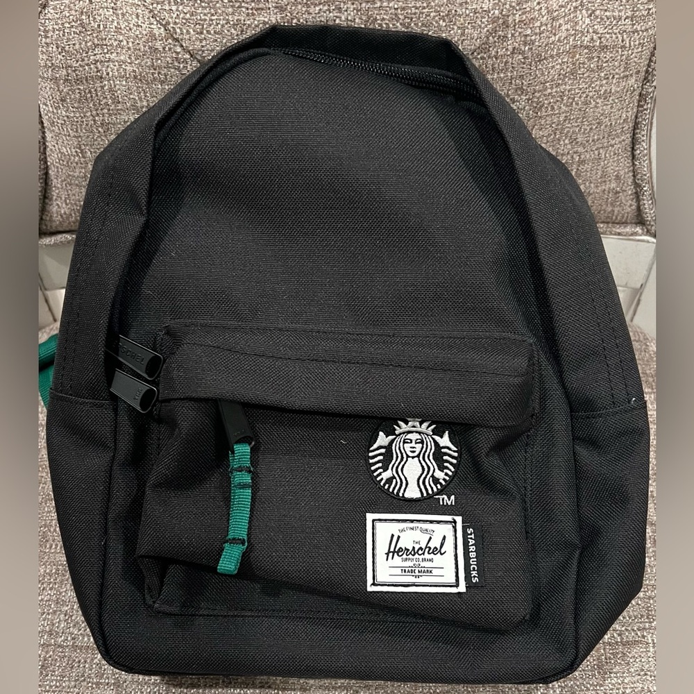 Starbucks X Herschel collaboration mini backpack. Black, NWT from Europe.